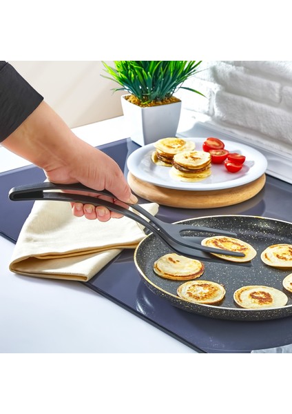 Yanmaz Yapışmaz Teflon Maşalı Spatula - 220 Dereceye Kadar Dayanıklı fiyatları