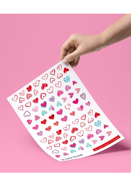 Kalp Sticker 304 Adet