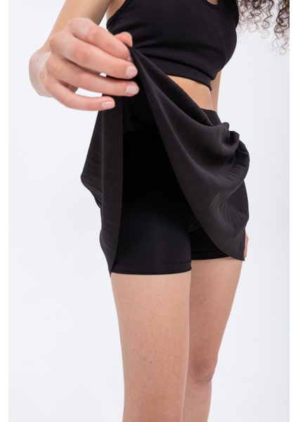 EKE TEKSTİL Spor ve Günlük Kullanım Siyah Renk Plaj Şort Etek Havuz Deniz Mayo Yazlık Dans Şort Etek modelleri