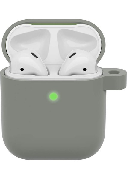 Airpods 1. ve 2. Nesil Uyumlu Koruyucu Silikon Kılıf - Silikon Koruma Kılıfı - Gri