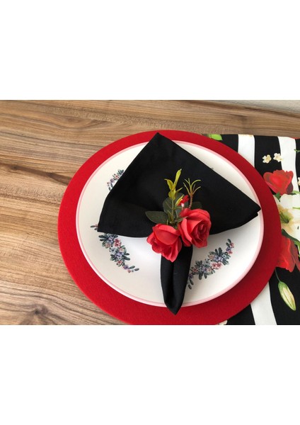 Sofra Sunum Seti Gül Detaylı Takım