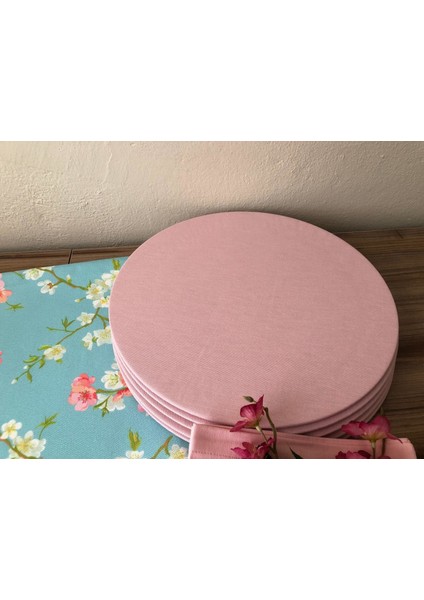 Trend Yuvam Sofra Sunum Seti Mint Zemin Pembe Çiçek Desenli Takım fiyatları