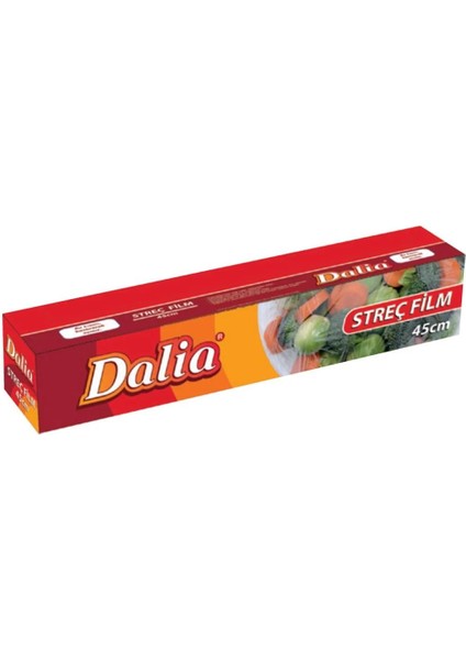Şeffaf Mutfak Rulo Streç Film Folyo - 45 Cm. x 100 Metre - 8 Mikron - Gıdaya Uygun - 3 Paket