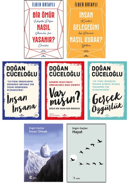 İnsan Olmak - Hayat - İnsan Geleceğini Nasıl Kurar? - Bir Ömür Nasıl Yaşanır? - Var Mısın? - İnsan İnsana - Gerçek Özgürlük - 7 Kitap