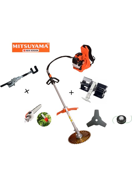 Japon Sırt Tırpan + Zeytin Silkeleme + Dal Testere + Paletli Çapa Makinesi 4.2kw 5.7hp