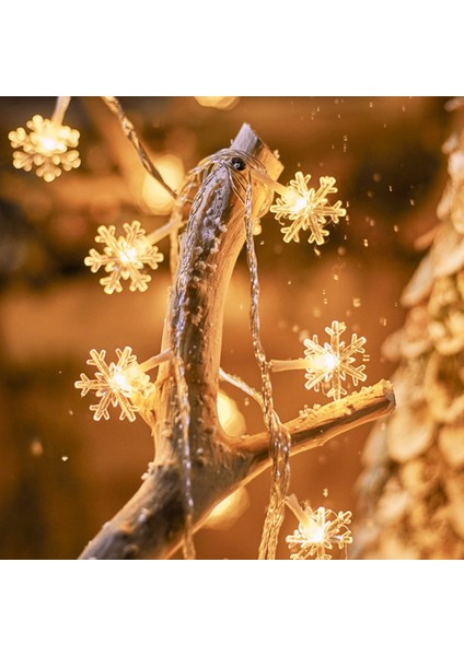 Snow Flake Photo Clip String LED Warm Light Gün Işığı Pilli Kar Tanesi Mandal LED Işık 2 Metre LED fiyatları