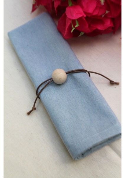 6 Adet Deri Masif Yüzüklü Indigo Servis Sunum Peçetesi fırsatları