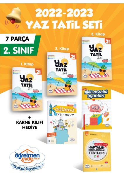 2. Sınıf Yaz Tatil Kitabı Seti Etkinlik Tekrar Hazırlık Kodlama