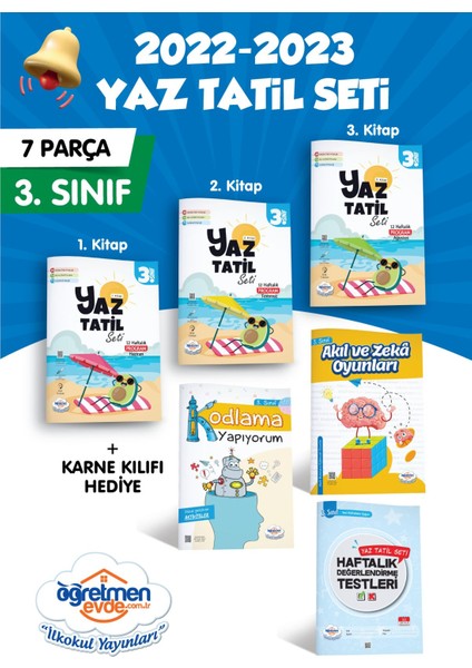 3. Sınıf Yaz Tatil Kitabı Seti Etkinlik Tekrar Hazırlık Kodlama