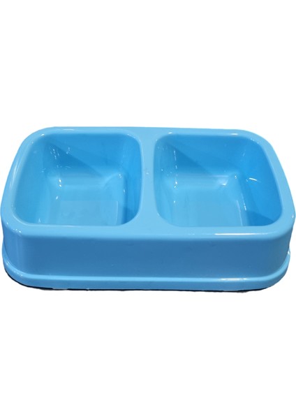 Kedi ve Köpekler Için Renkli Plastik Mama Kabı 0,30 Litre x 2