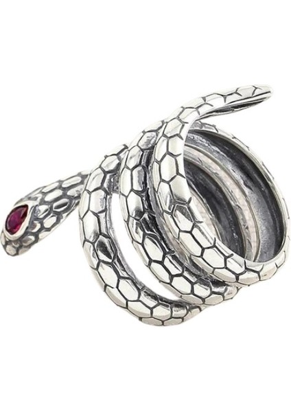 Gümüş Erkek Yüzük Yilan modelleri