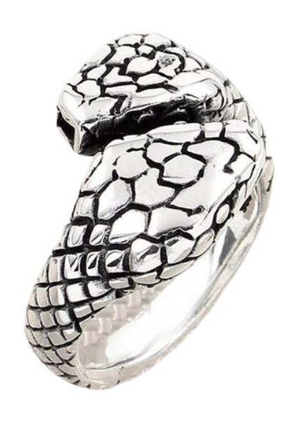 Gümüş Erkek Yüzük Yilan
