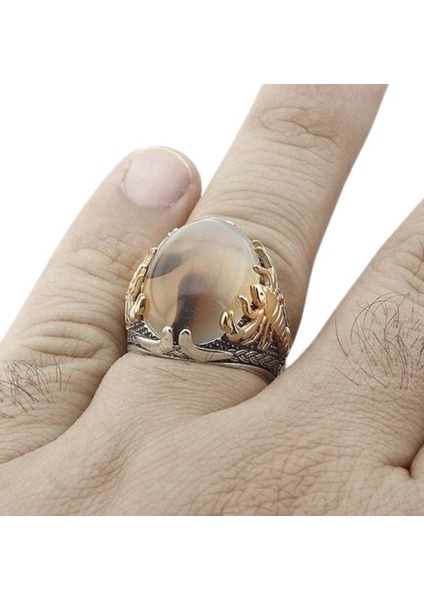 Gümüş Erkek Yüzük Yemen Akiği fiyatları