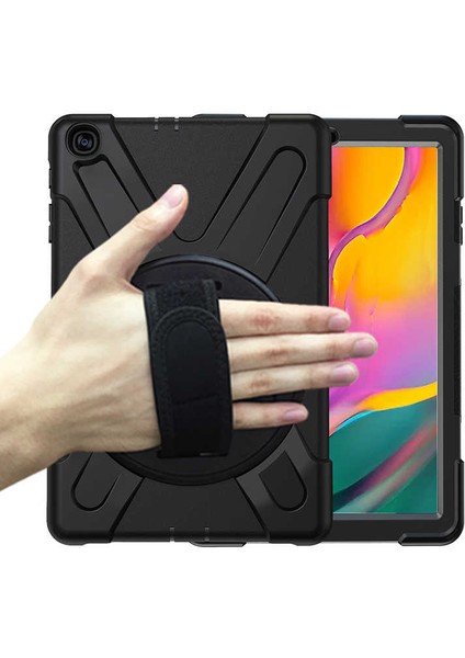 Apple iPad 5 Nesil 9.7 2017 Kılıf Askılı Standlı Tank Koruyucu Dönen A1822 A1823 (Defender)