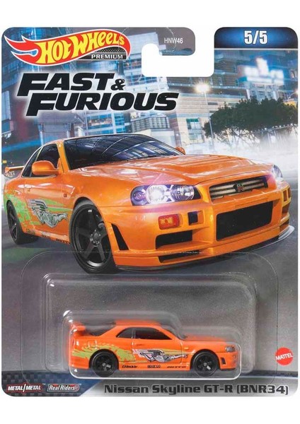 Hotwheels Hot Wheels Fast-Furious Premium Arabalar HNW46 - Nissan Skyline Gt-R (BNR34)