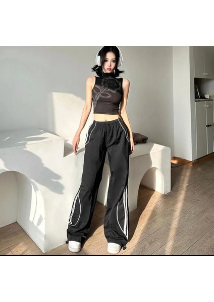Y2K Harajuku Zip Detay Eşofman Altı