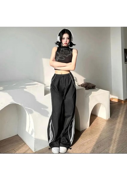 Y2K Harajuku Zip Detay Eşofman Altı