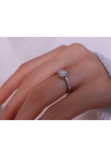Toplam 0,23 Karat Pırlanta Koronet Tektaş Yüzük 0417R0303 fırsatları