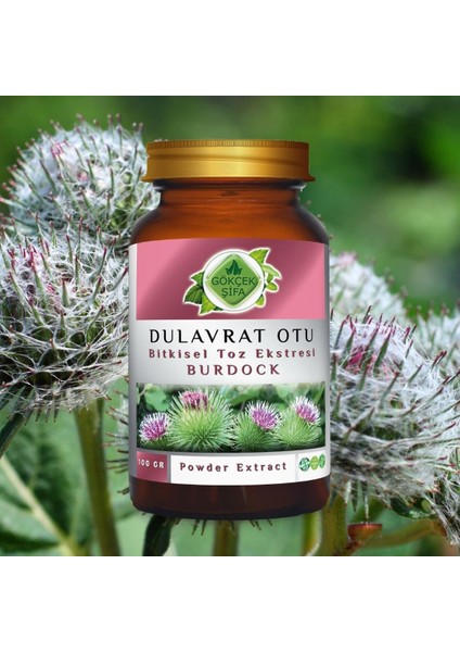 Dulavrat Otu Toz Ekstresi (Arctium Lappa)100 gr. Cam Kavanoz fiyatları