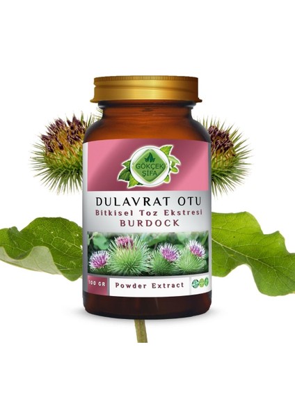 Dulavrat Otu Toz Ekstresi (Arctium Lappa)100 gr. Cam Kavanoz modelleri