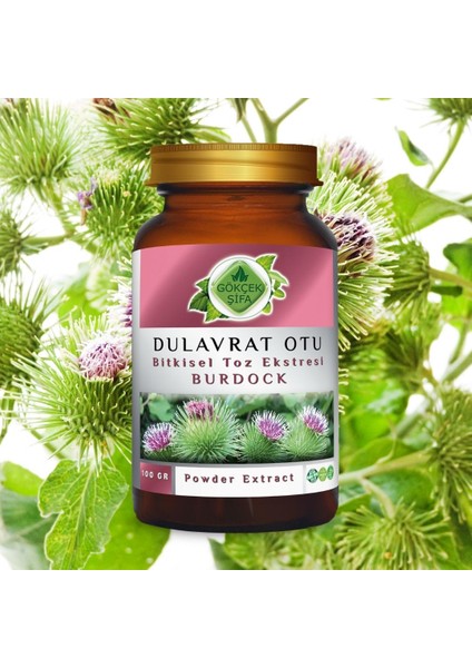 Dulavrat Otu Toz Ekstresi (Arctium Lappa)100 gr. Cam Kavanoz indirimleri