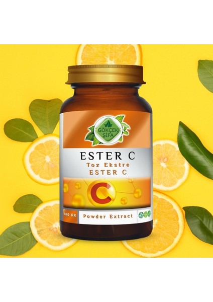 Ester C Toz Ekstresi 100 Gr. Cam Kavanoz