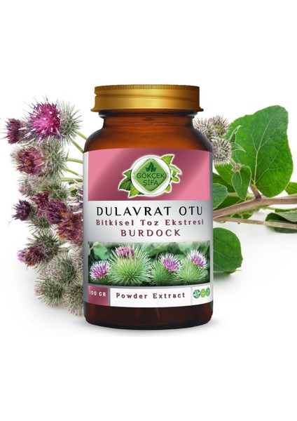 Dulavrat Otu Toz Ekstresi (Arctium Lappa)100 gr. Cam Kavanoz