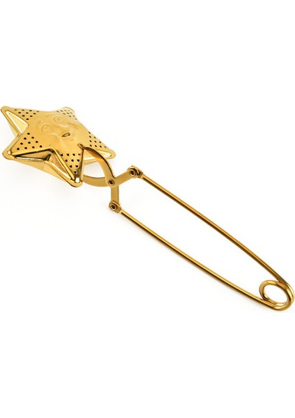 Yıldız Tasarımlı Gold Paslanmaz Çelik Çay Süzgeci fırsatları