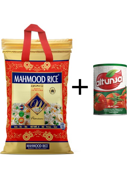 Mahmood Basmati Pirinç 4 kg Altunsa Domates Salçası 830 gr