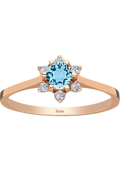Pırlanta ve Mavi Topaz Taşlı Elsa Yüzük 0447R0027 fiyatları