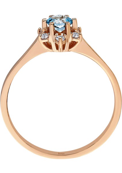 Pırlanta ve Mavi Topaz Taşlı Elsa Yüzük 0447R0027 modelleri