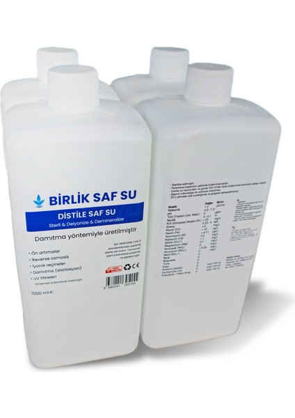 4 Litre Gerçek Distile Saf Su