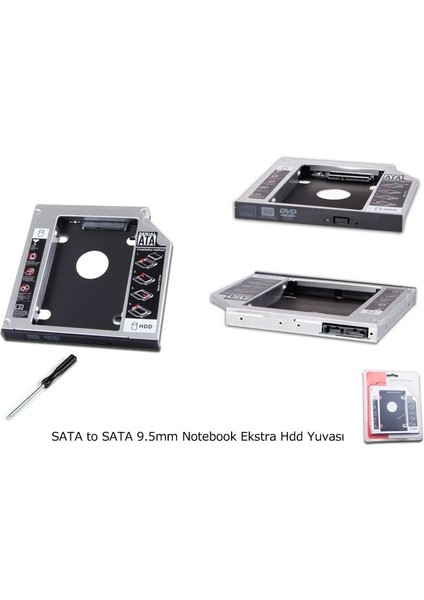 9.5mm Notebook Ekstra Sata HDD Yuvası