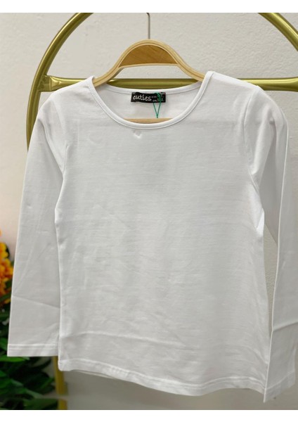 Kız Çocuk Basic Uzun Kol T-Shirt 3090 Beyaz modelleri