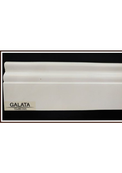 8 cm Lake Saten Beyaz Pvc Kaplama Süpürgelik B8 Galata Modeli
