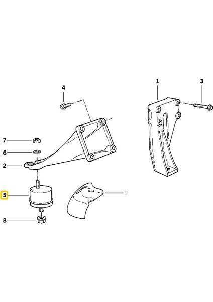 Bmw E34 M20 ve M50 Motor Corteco Motor Takozu 11811133364 fırsatları