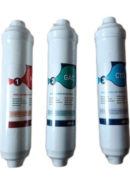 Gökay Su Arıtma 1.sınıf Çift Karbonlu 3 Lü Set