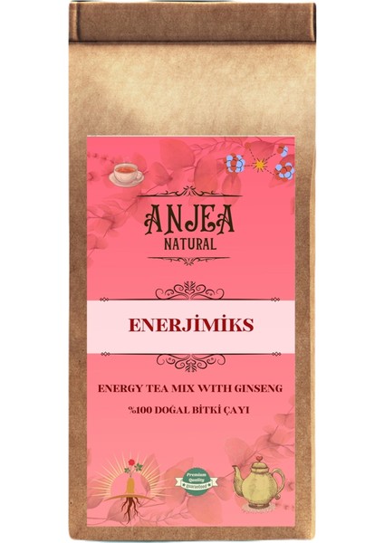 Anjea Natural Enerjimiks Ginseng Içeren Doğal Bitki Çayı 100 gr / Energy Mix With Ginseng al Tea