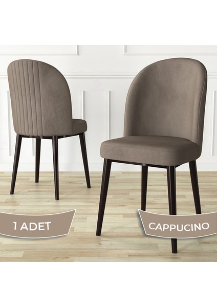 Aste Serisi 1 Adet Mutfak Sandalyesi Metal Kahve Iskeletli 1. Sınıf Babyface Kumaş
