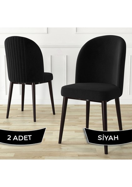 Aste Serisi 2 Adet Mutfak Sandalyesi Metal Kahve Iskeletli 1. Sınıf Babyface Kumaş
