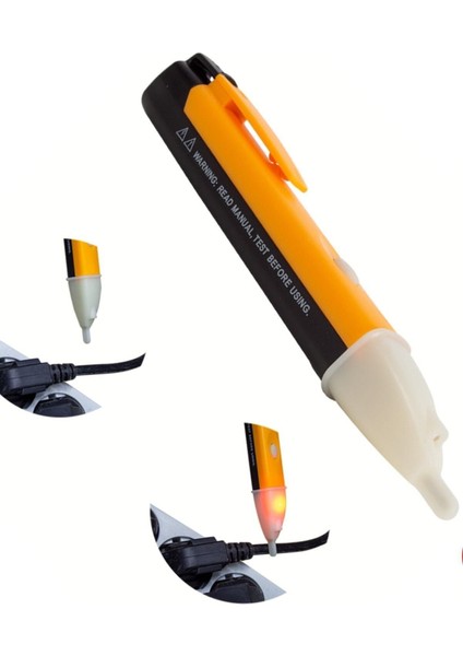 Dedektörlü Temassız Işıklı Kablo Voltaj Kalemi