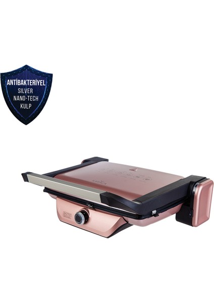 Antibakteriyel Gastro Diamond Izgara ve Tost Makinesi Rosegold fiyatları