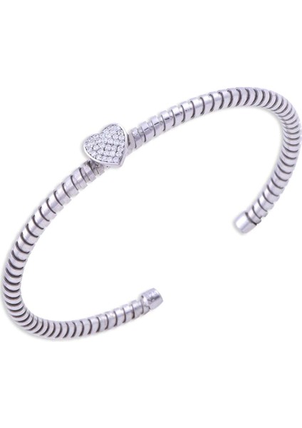 Kalpli Gümüş Kelepçe Bileklik 6.2 gr