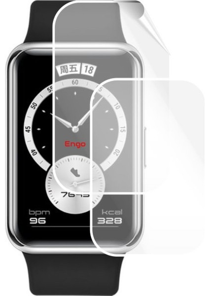 Huawei Watch Fit Elegant Ekran Koruyucu Şeffaf Tpu Film 2 Adet