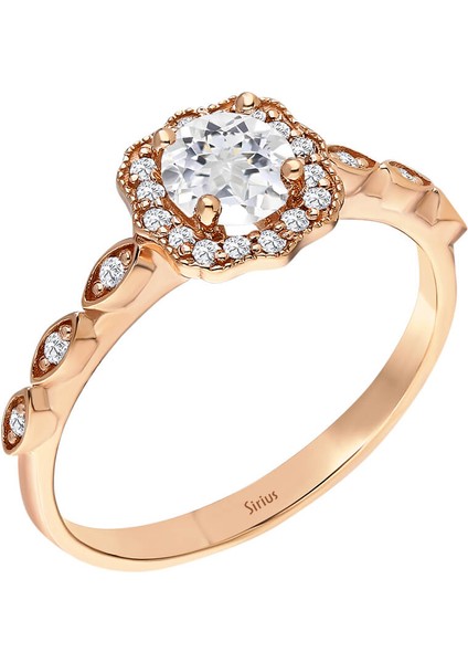 Pırlanta ve Beyaz Safir Taşlı Romagna Yüzük 0447R0044