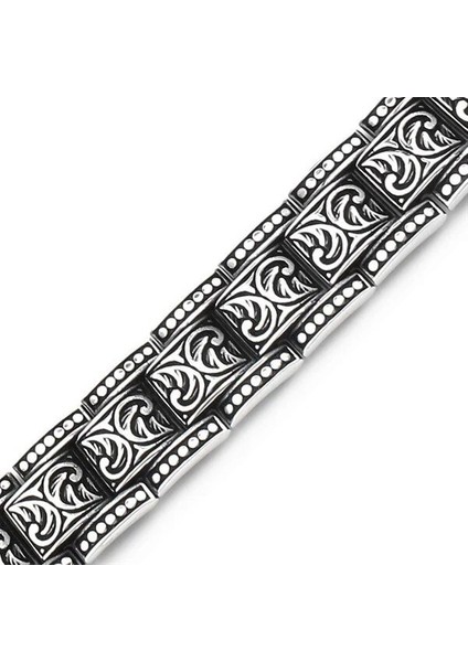 Erkek 925 gümüş Bileklik 8x3 mm x 20 cm