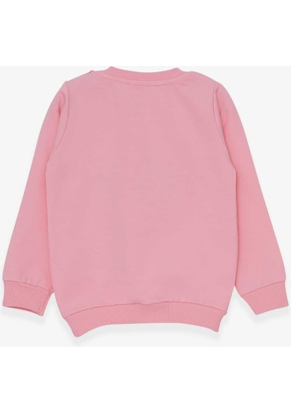 Kız Çocuk Sweatshirt Sevimli Hayvancıklar Baskılı 1.5-5 Yaş, Pudra