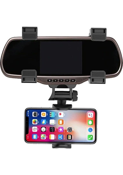 Tüm Telefonlar ve Araçlara Uyumlu Ayarlanabilir Dikiz Aynası Tutucu