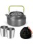 1.2l Kamp Su Kettle Seti 2 Bardak Kamp Çay Seti Kahve Makinesi Yürüyüş, Sırt Çantasıyla, Kampçılık ve Piknik Için Kullanılan | Çaydanlıklar (Yurt Dışından) 1