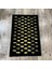 Siyah ve Gold Renk Parçalı Peluş Halı 120 x 180 cm 3